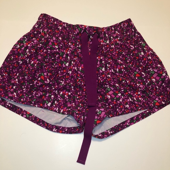 lululemon athletica Pants - Lululemon Geo Regal Plum Print Shorts